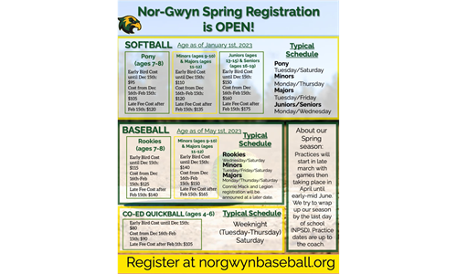2023 Spring Registration Now Open
