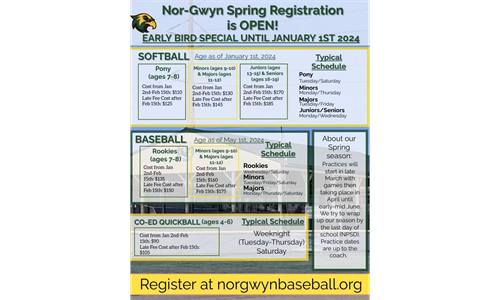 Spring 2024 Rec League Registration is Open!