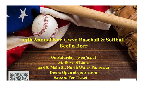 Nor-Gwyn 15th Annual Beef & Beer - Saturday, March 2nd @ St. Rose of Lima Church