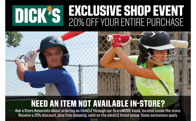 Dick's Sporting Goods 20% Off Coupon - Friday, Feburary 28 to Monday, March 3