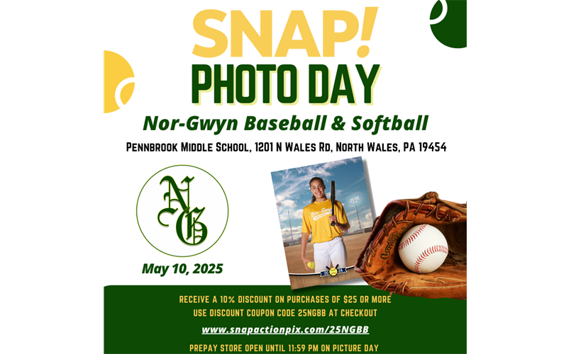 Saturday, May 10th is Nor-Gwyn Picture Day! 